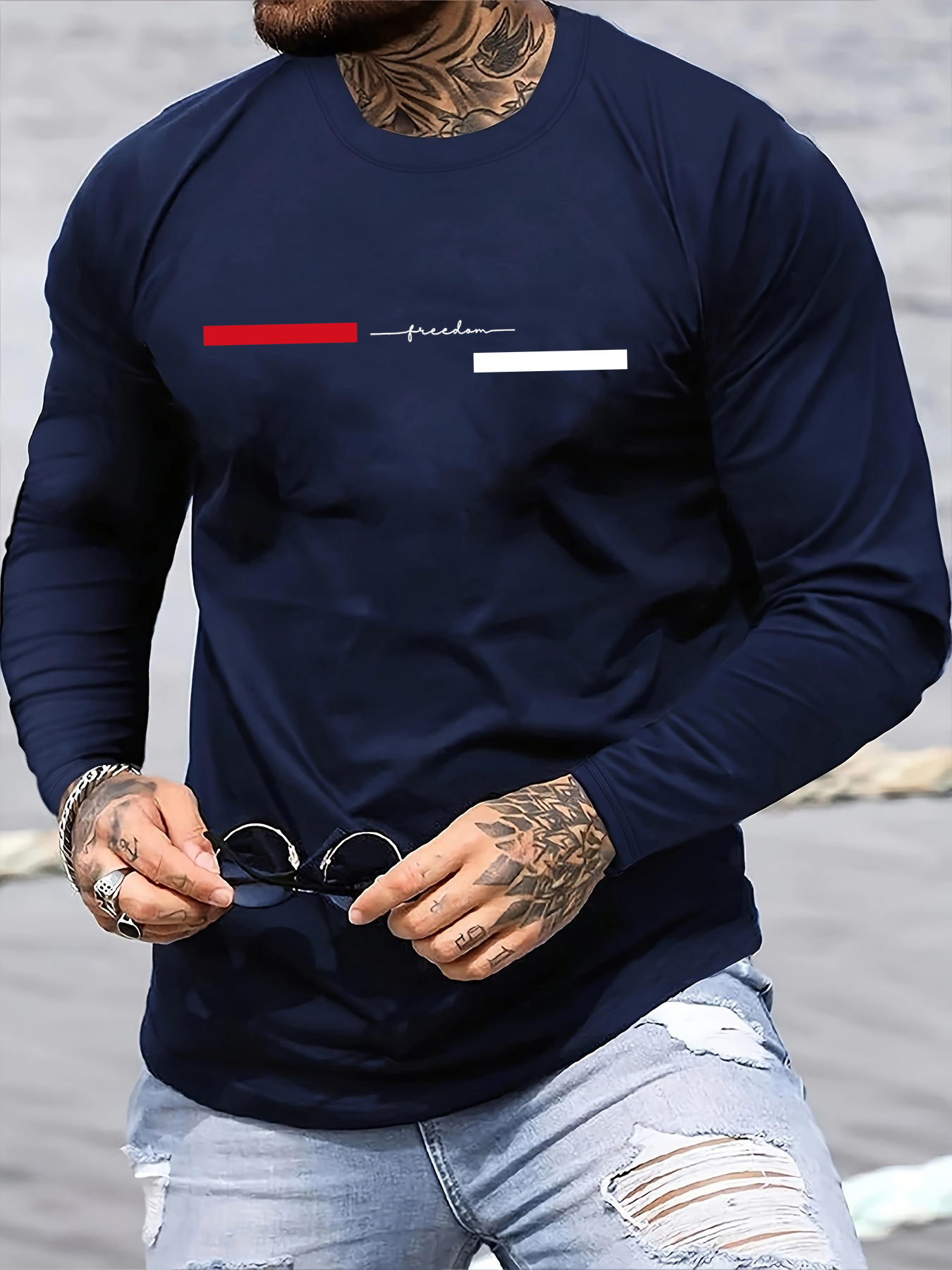 Men'S Fashion Undershirt - 100% pure cotton men's long sleeved