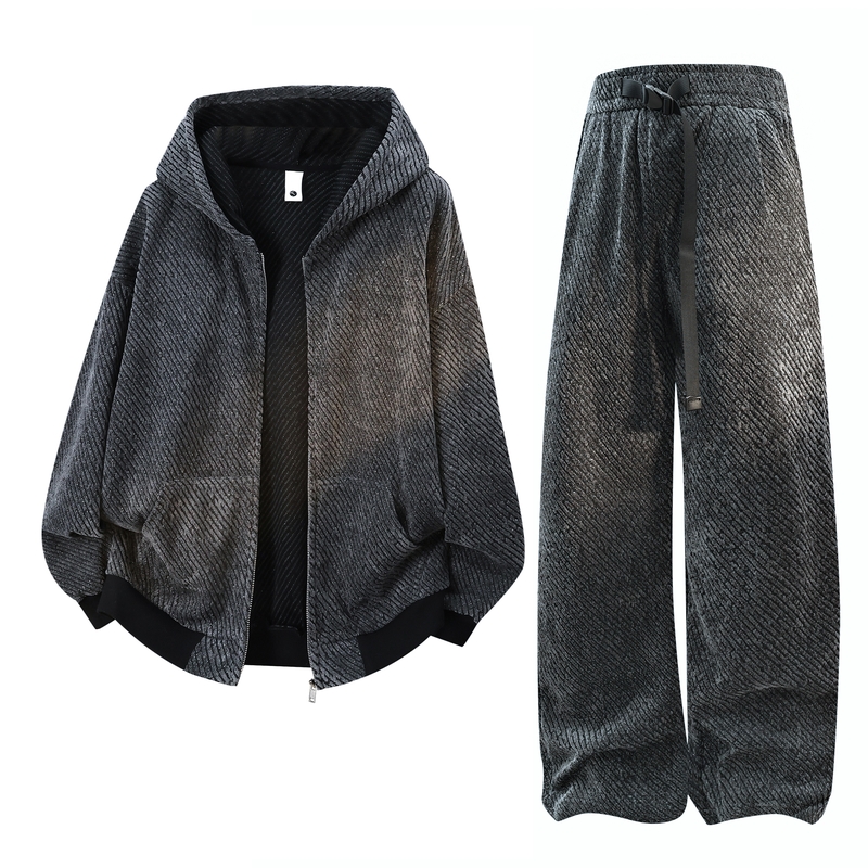 Streetwear Hoodie - Men's Casual 2-Piece Sportswear Set Streetwear
