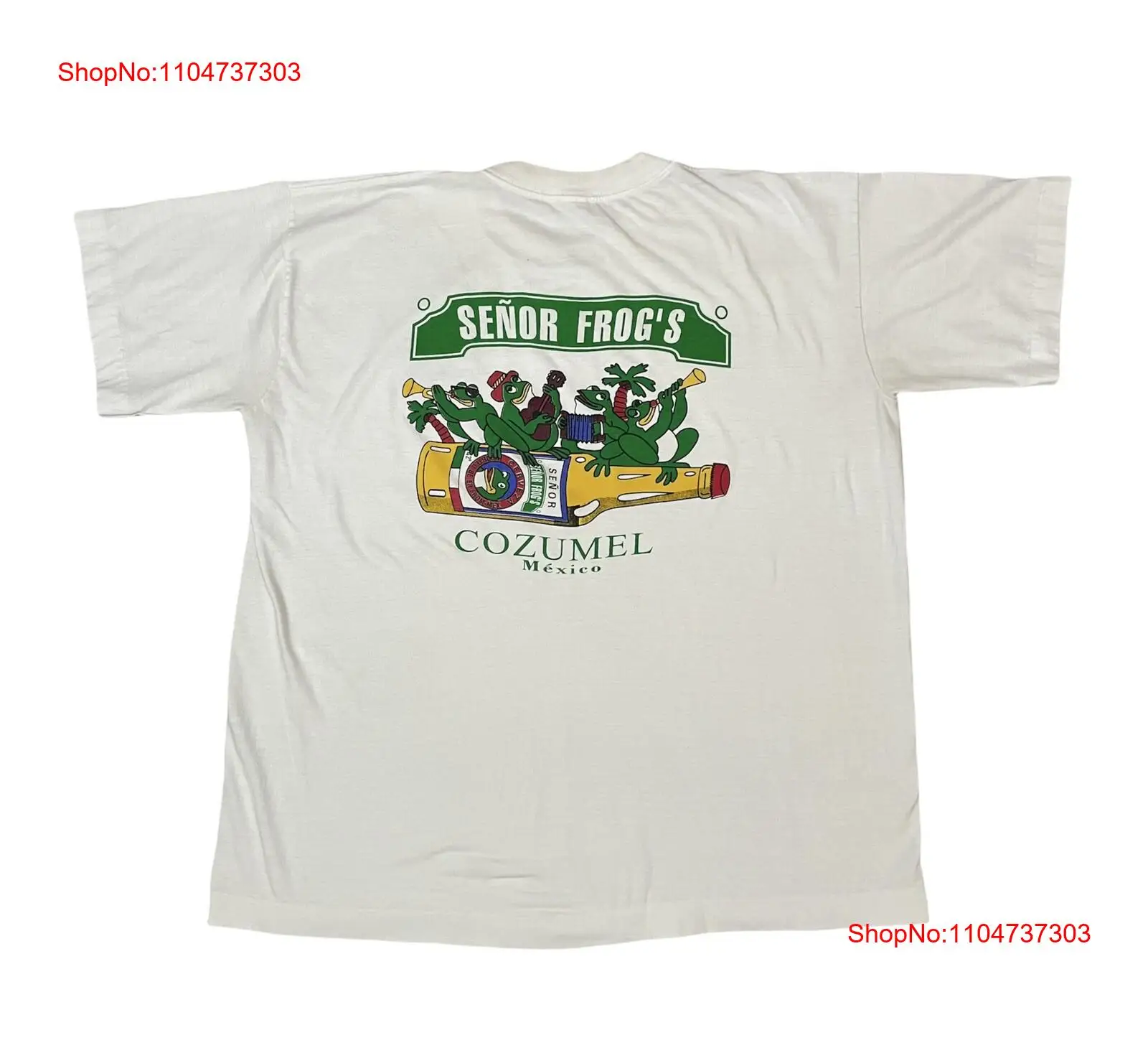 Mens Fashion Mexico - Vintage Senor Frogs Print T Shirt