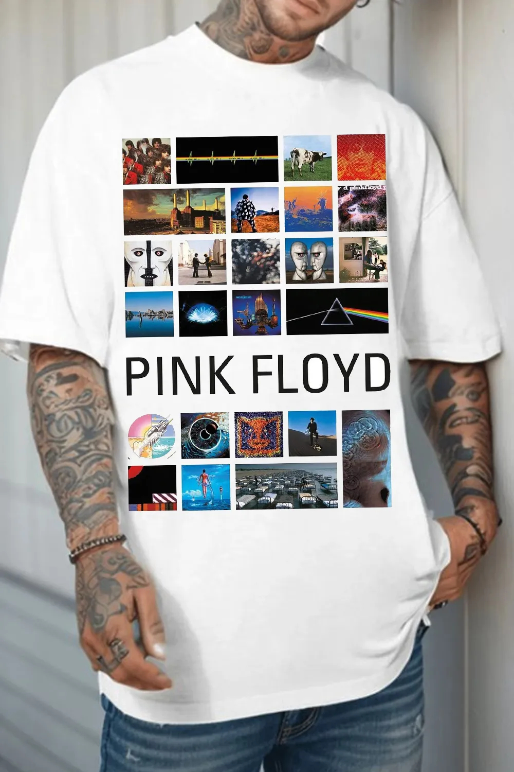 Men'S Fashion Pink Shirt - Fit Pink Floyd Graphic Cotton T-shirt