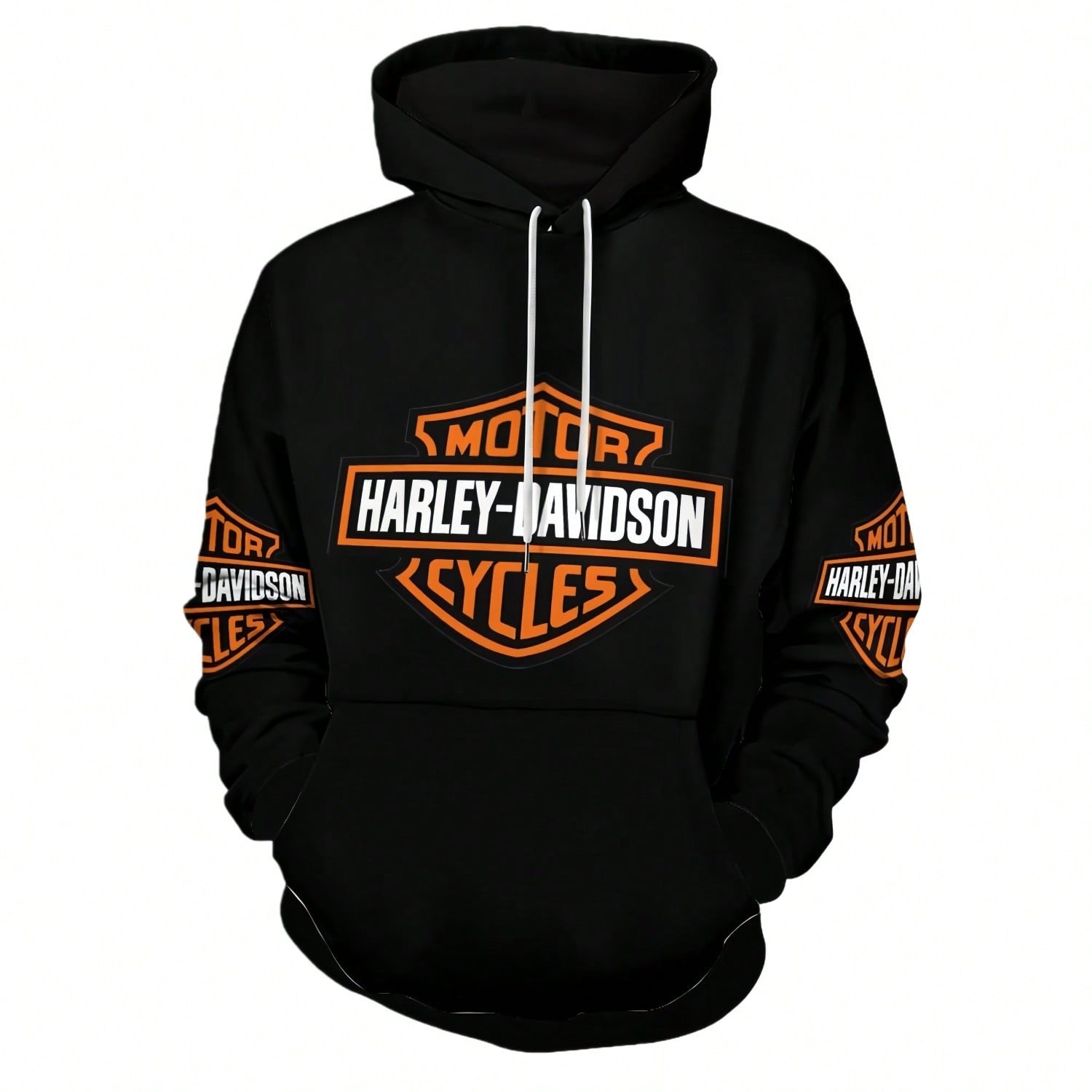 Streetwear Hoodie - Black 3D Graphic Hoodie for Adults,
