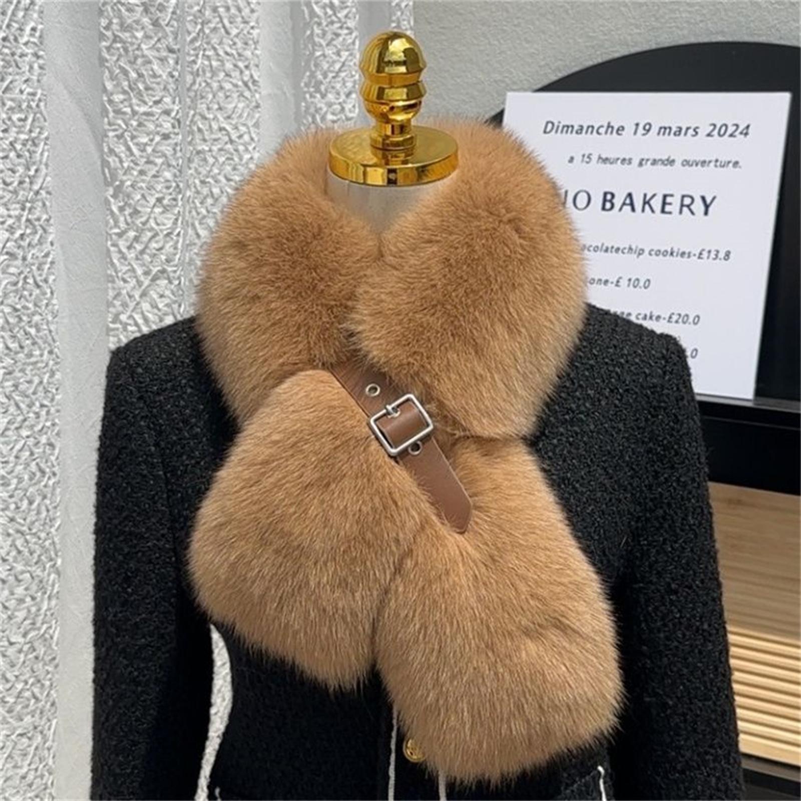 Men Fashion Elegant - 2026Style Elegant Leather Buckle Fox Fur