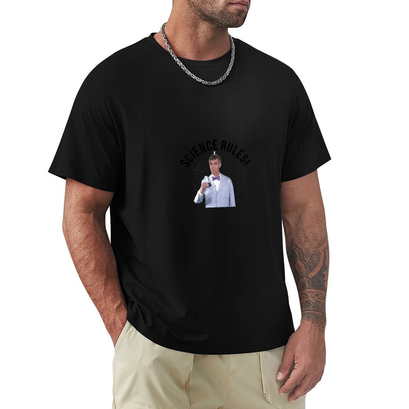 Men'S Fashion Rules - Bill Nye- Science Rules T-Shirt Summer