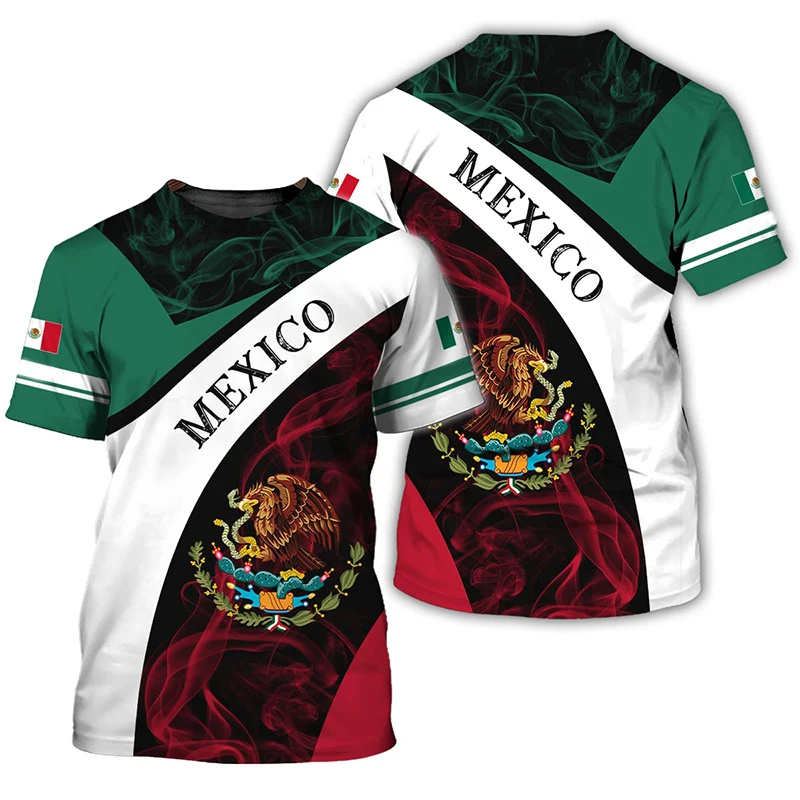 Mens Fashion Mexico - 3D Printed Mexico Flag T-Shirt For
