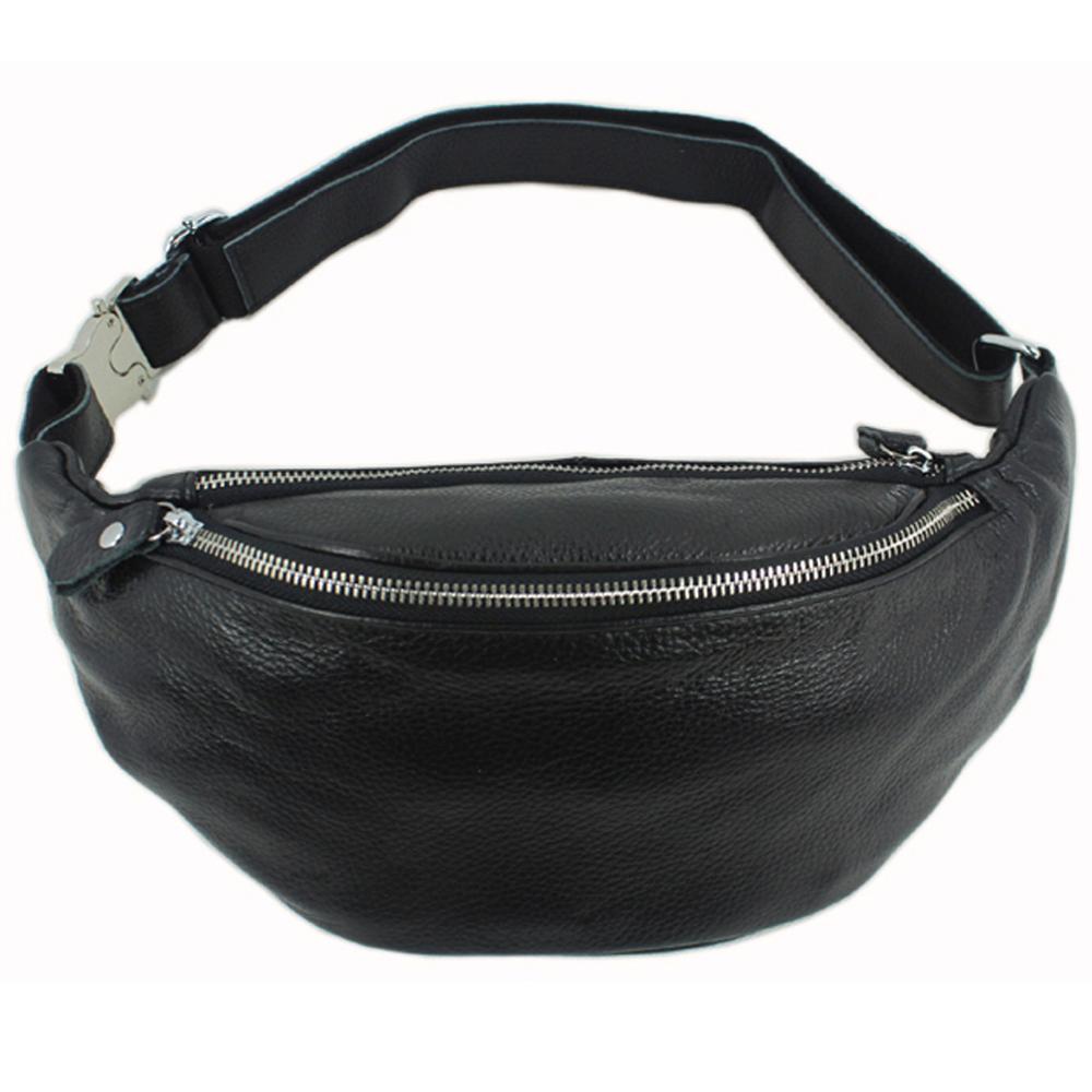 Leather Belt Braided - Fashion Genuine Leather waist bag for