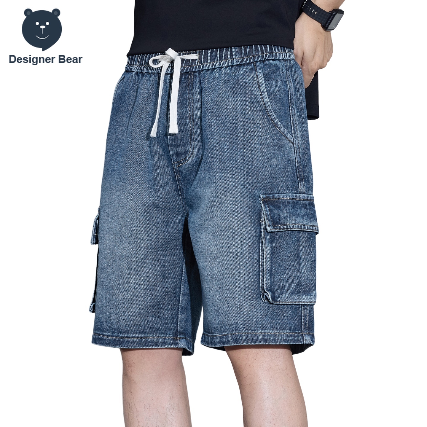 Men'S Fashion Linen Pants - Men's Multi-Pocket Cargo Denim Shorts Summer