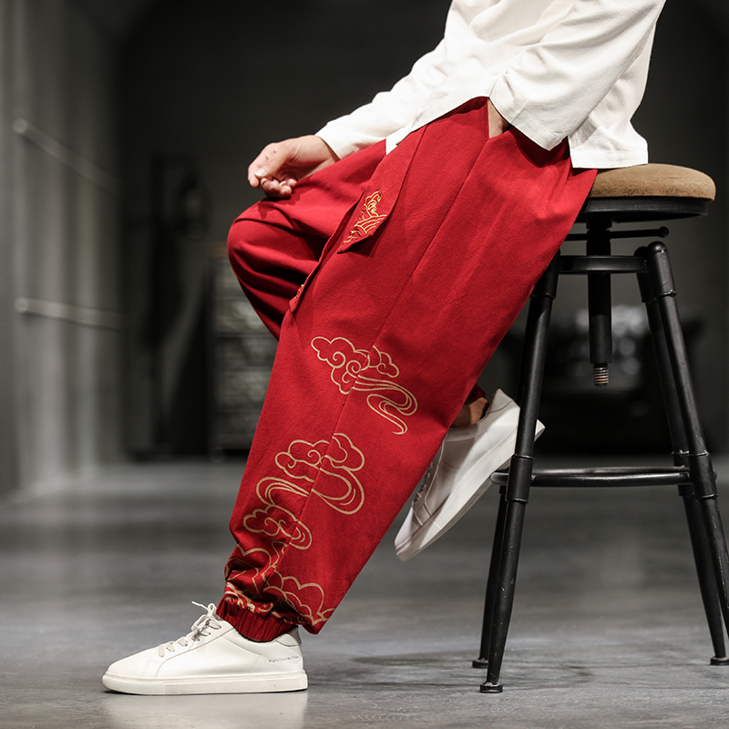 Chinese Style Retro Auspicious - Men'S Fashion Linen Pants recensie en prijs