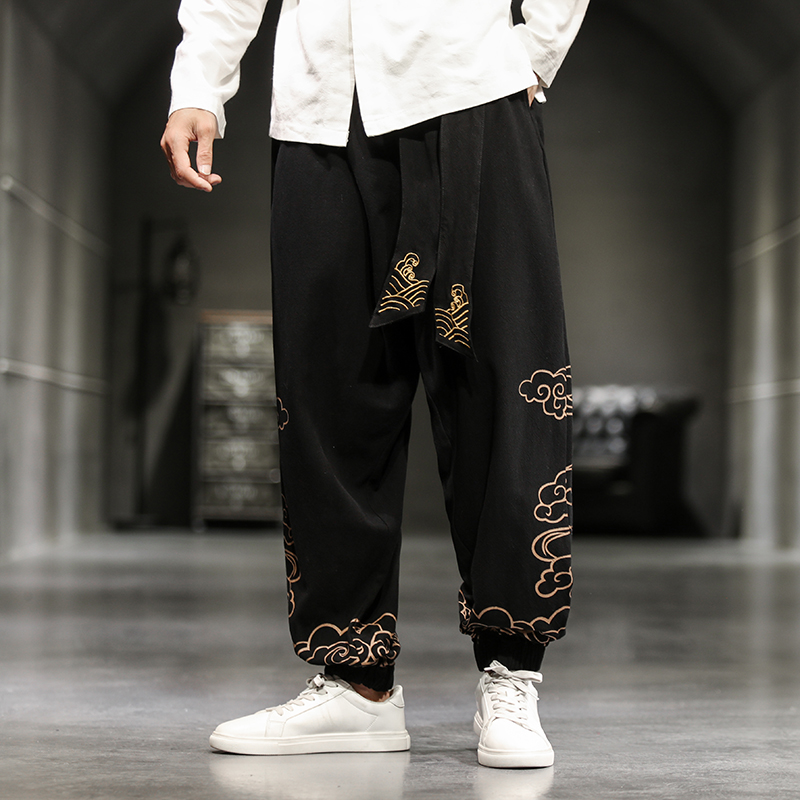 Chinese Style Retro Auspicious - Men'S Fashion Linen Pants recensie en prijs