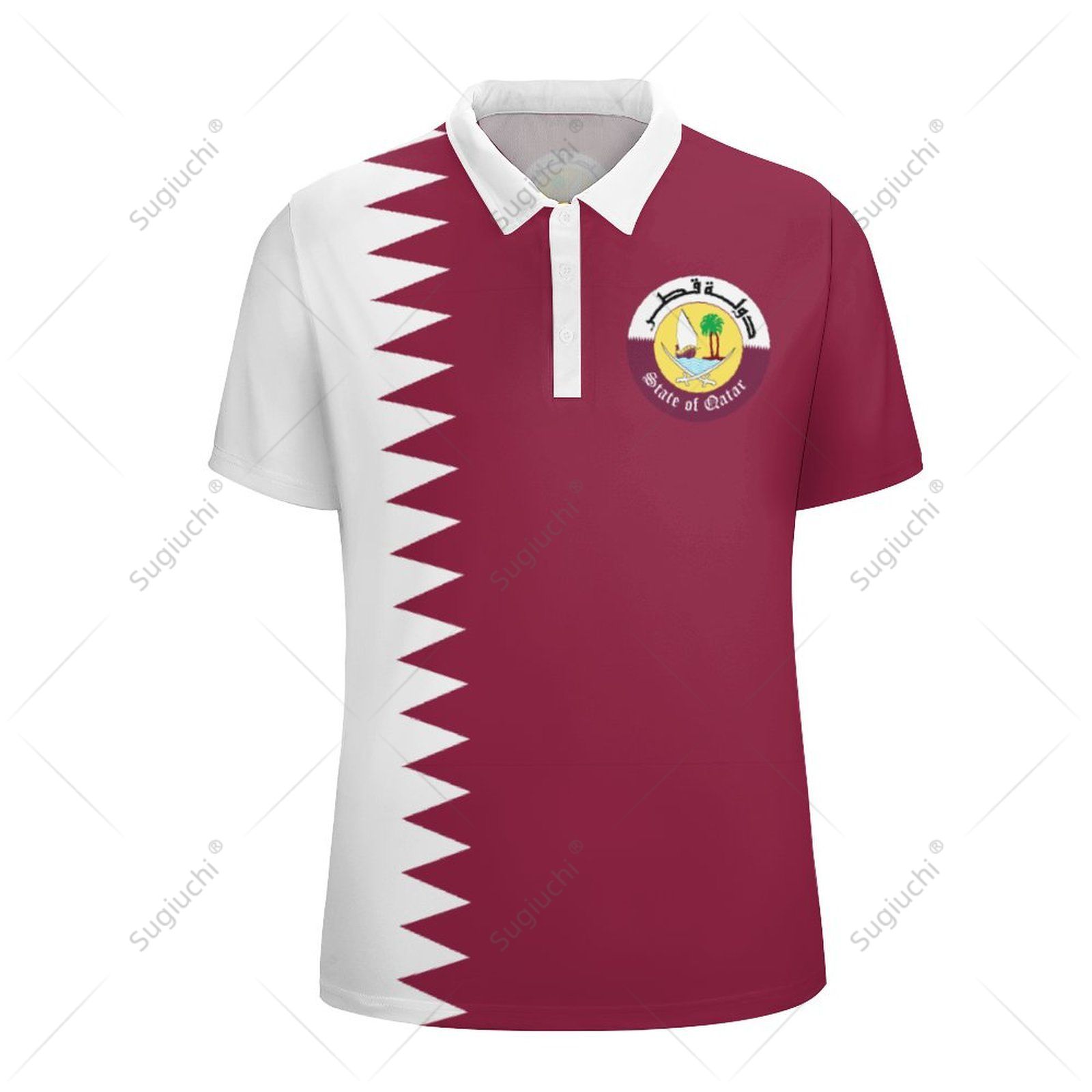 Unisex Polo Shirt Qatar Flag 3 - Men'S Fashion Qatar recensie en prijs