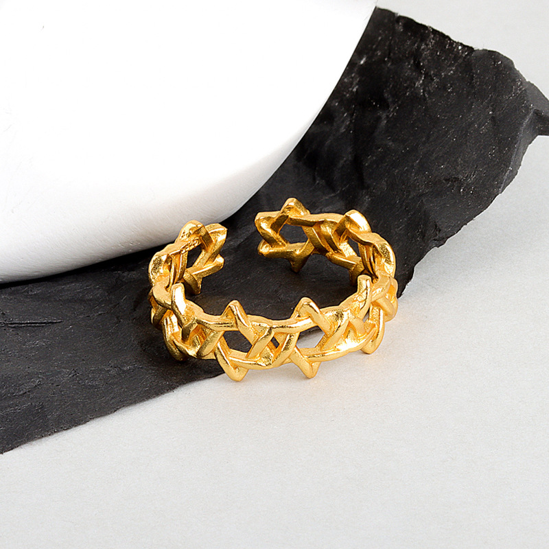 Gold Color Geometric Hexagram  - Men'S Fashion Today recensie en prijs