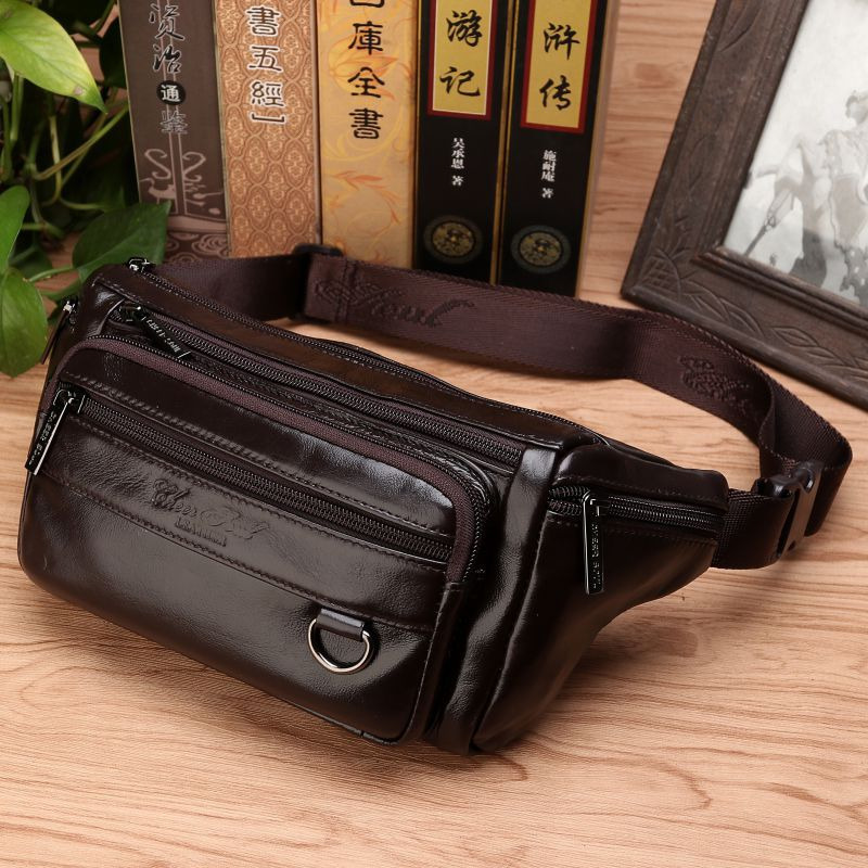 Men Waist Fanny Bags Sling Che - Leather Belt Braided recensie en prijs