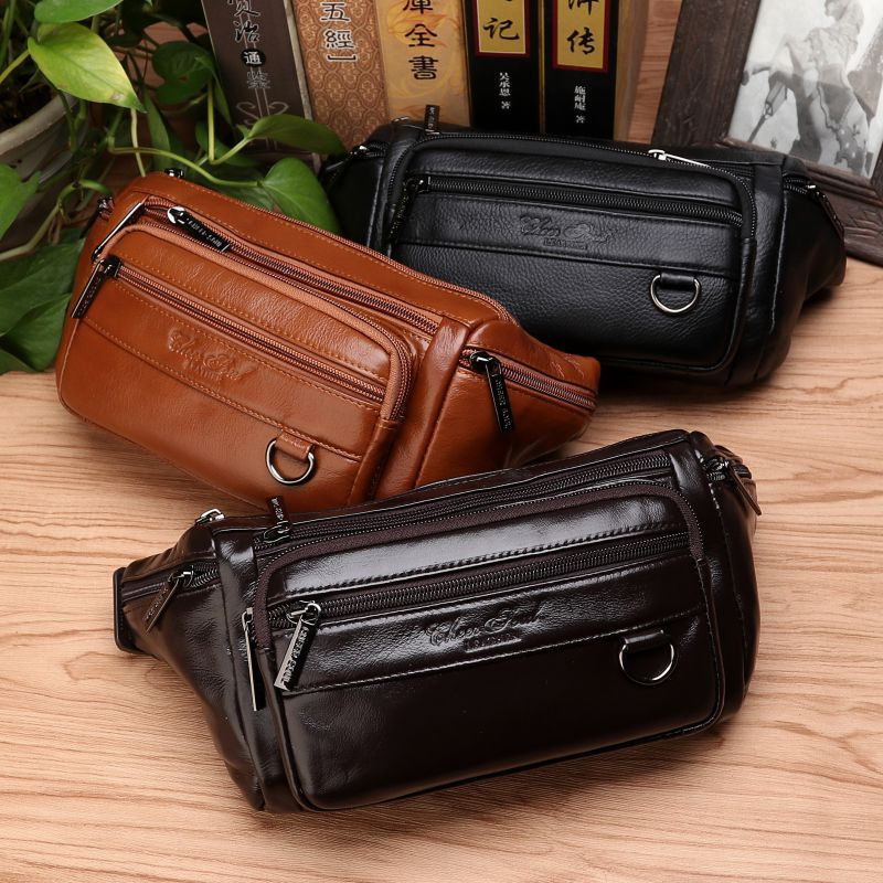 Men Waist Fanny Bags Sling Che - Leather Belt Braided recensie en prijs