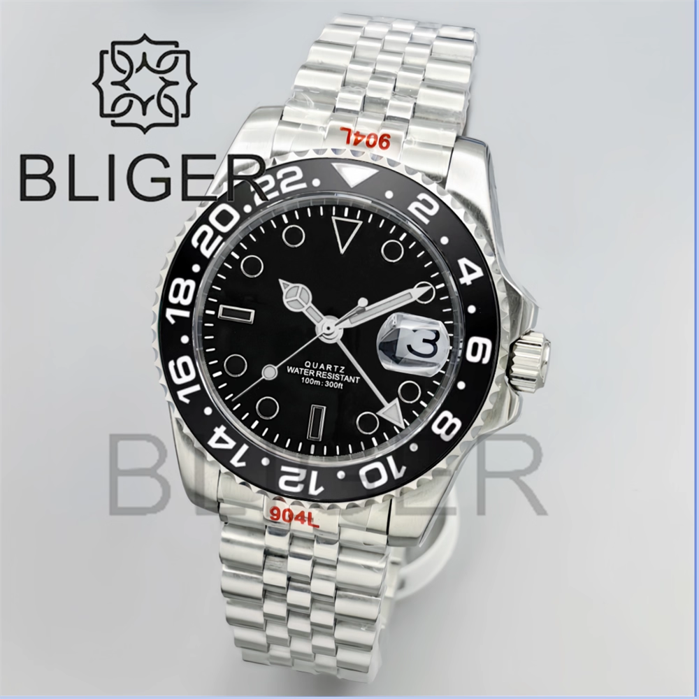 BLIGER 40mm GMT Men's Watches  - Mens Fashion Bracelet recensie en prijs
