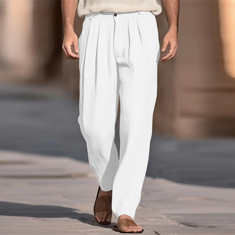 Casual Breathable Solid Color  - Men'S Fashion Linen Pants recensie en prijs