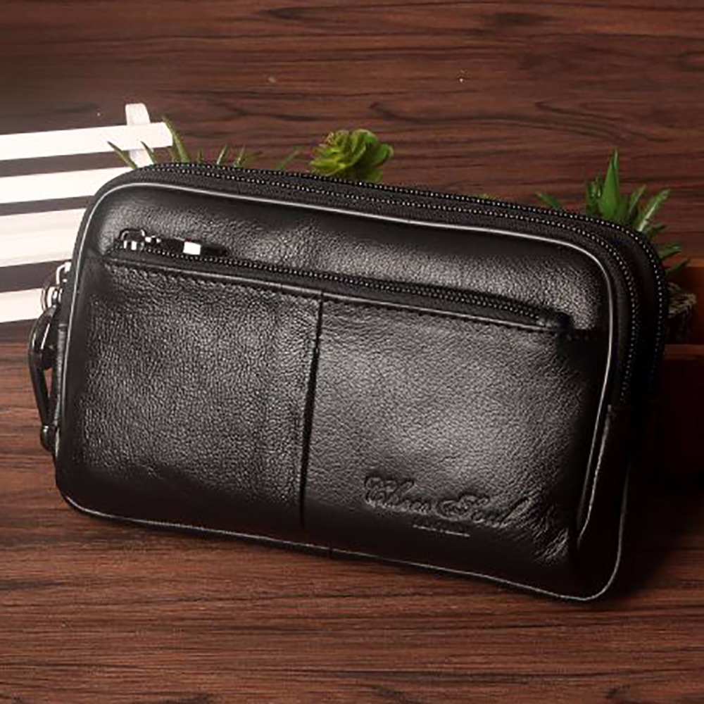 Men Clutch Waist Pack Bag Cell - Leather Belt Braided recensie en prijs