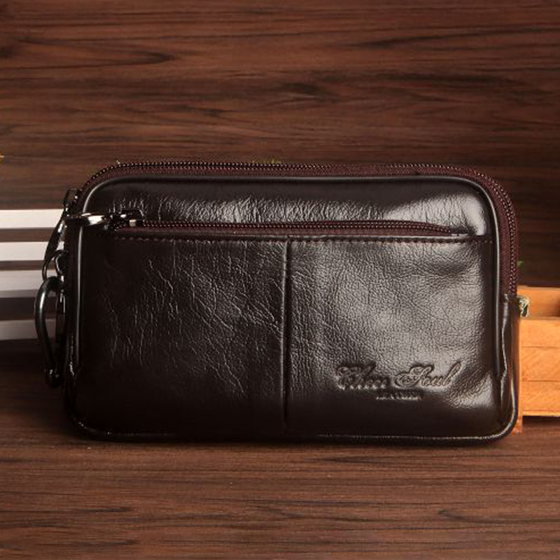 Men Clutch Waist Pack Bag Cell - Leather Belt Braided recensie en prijs