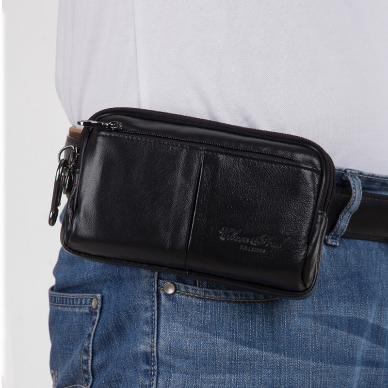 Men Clutch Waist Pack Bag Cell - Leather Belt Braided recensie en prijs