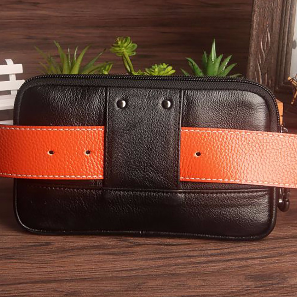Men Clutch Waist Pack Bag Cell - Leather Belt Braided recensie en prijs