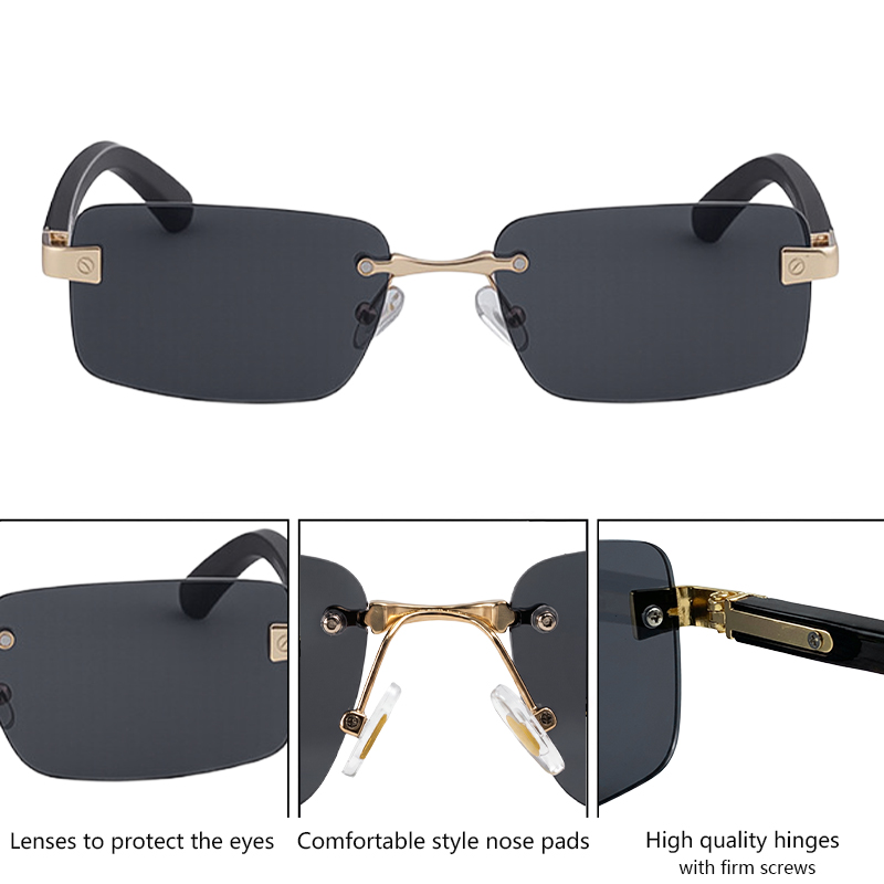 Small Frame Rectangle Rimless  - Men'S Fashion Glasses 2026 recensie en prijs