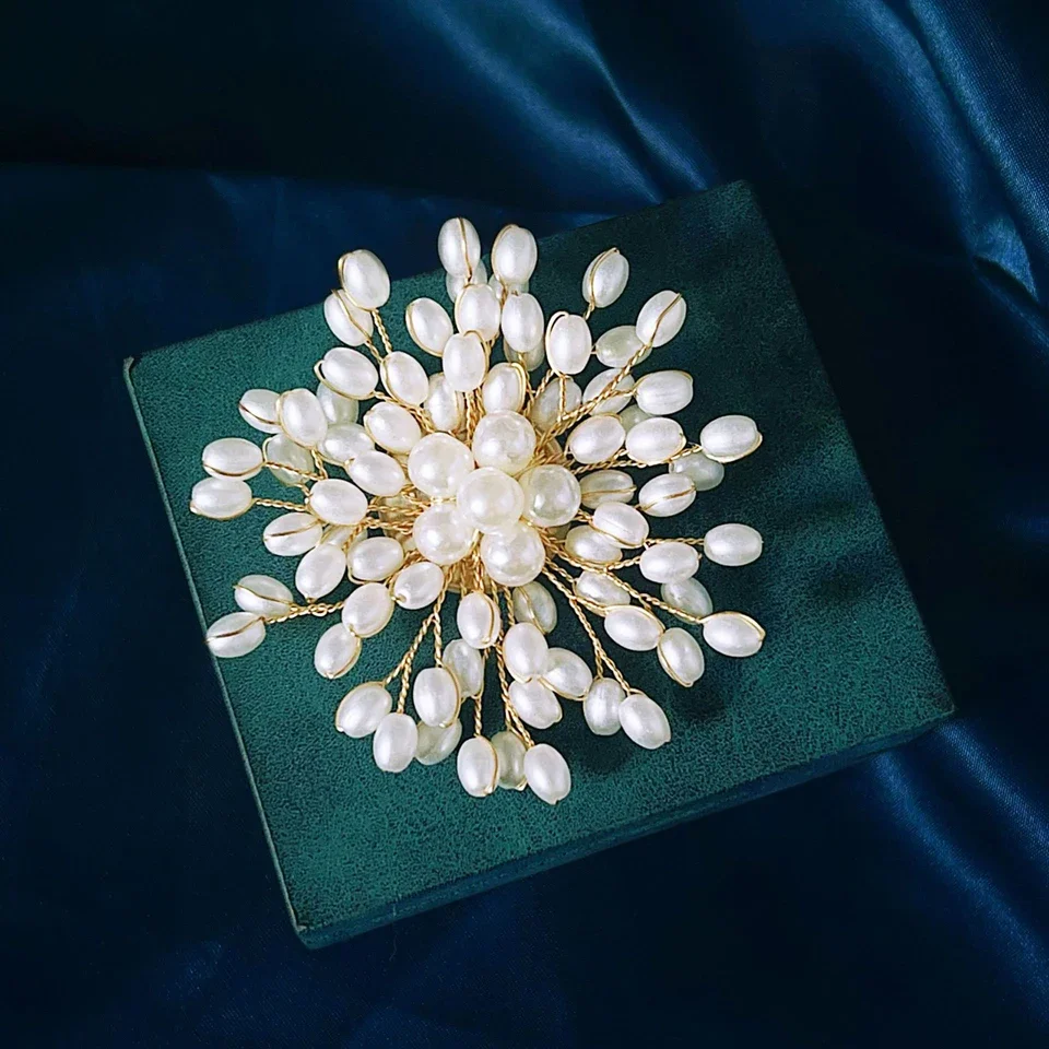 Pearl Woven Flower Brooch For  - Men Fashion Elegant recensie en prijs