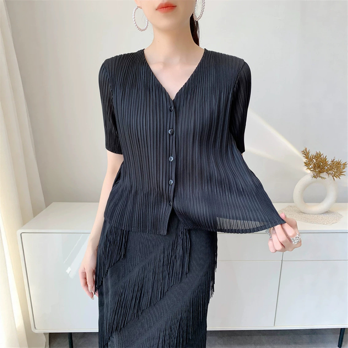 Miyake Pleated Women's Casual  - Mens Fashion Jumpers recensie en prijs