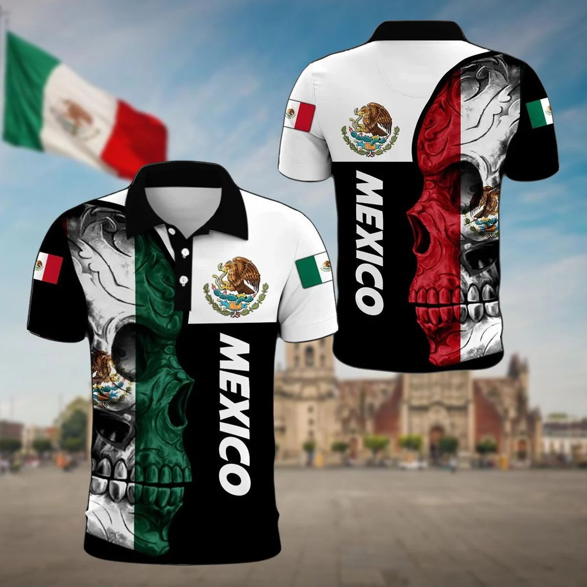 Mexico Aztec Coat Of Arms & Sk - Mens Fashion Mexico recensie en prijs
