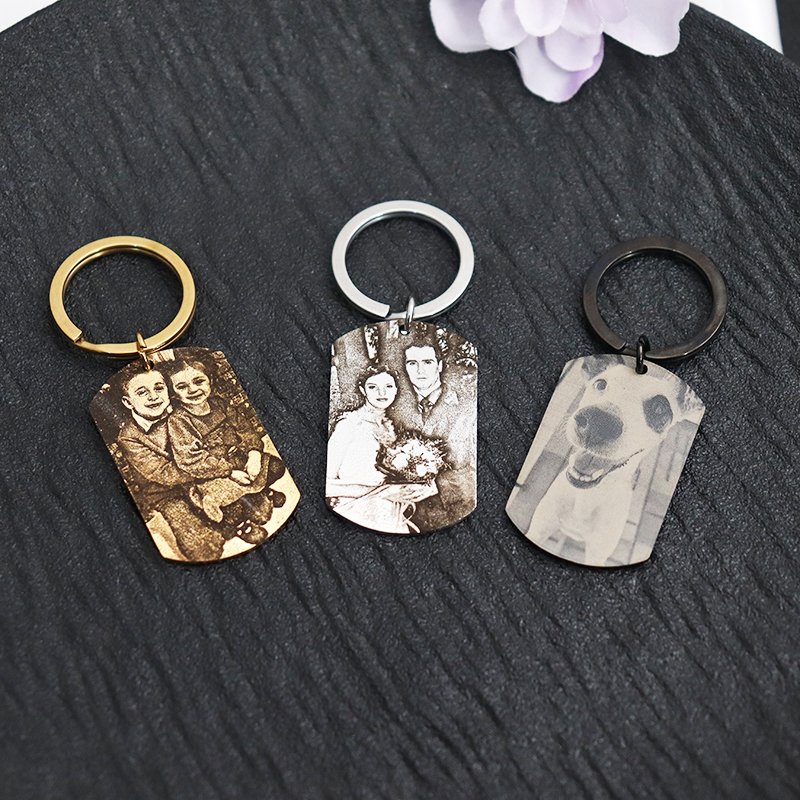 Custom Engrave Photo Keychain  - Men'S Fashion Gold Chain recensie en prijs