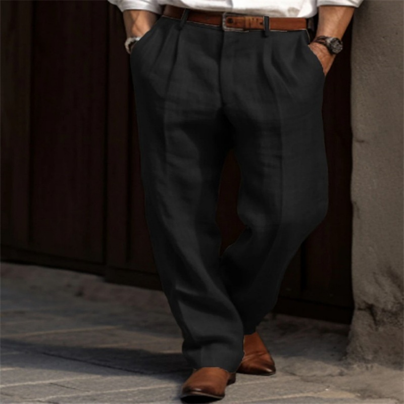 Vintage Solid Color Loose Line - Men'S Fashion Linen Pants recensie en prijs