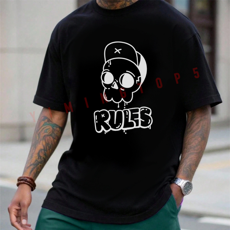 Cartoon Skull With Cap And Rul - Men'S Fashion Rules recensie en prijs