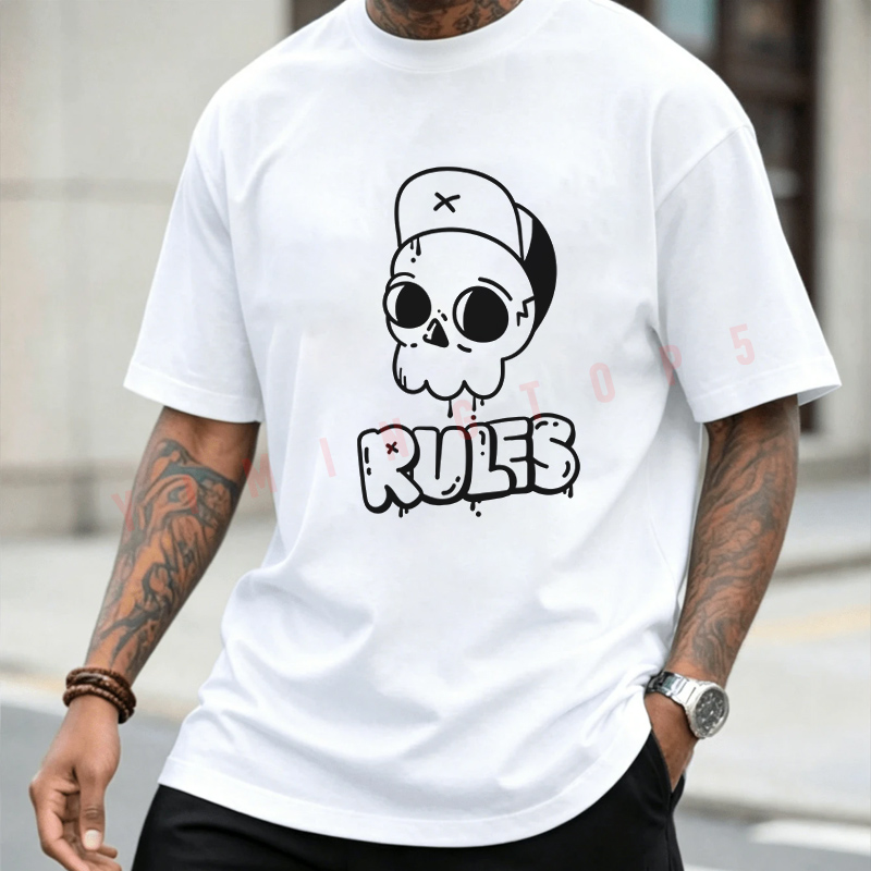 Cartoon Skull With Cap And Rul - Men'S Fashion Rules recensie en prijs