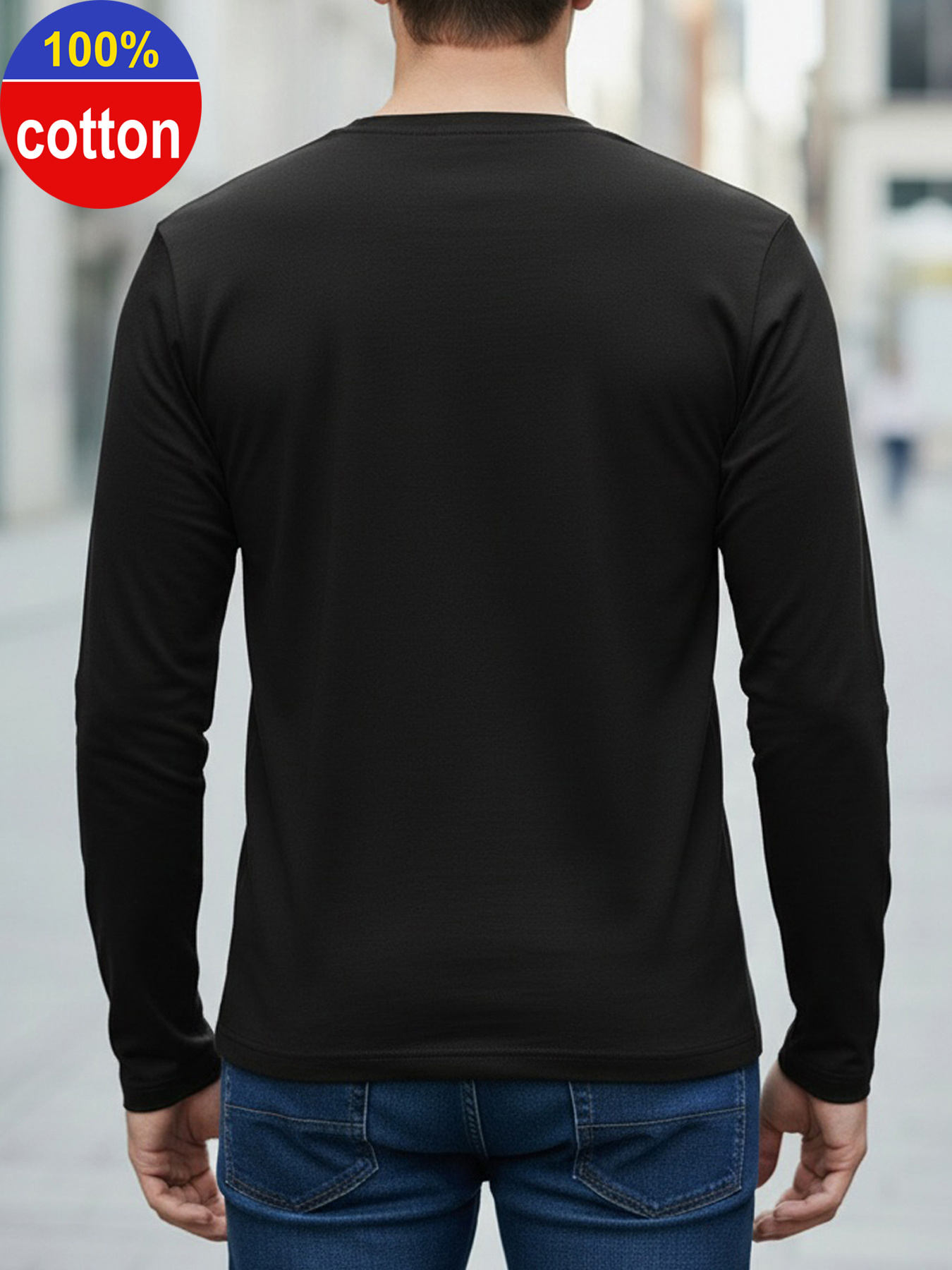 100% pure cotton men's long sl - Men'S Fashion Undershirt recensie en prijs
