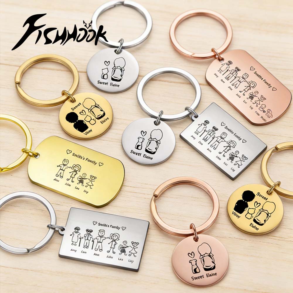 Family Personalized Keychain C - Men'S Fashion Gold Chain recensie en prijs