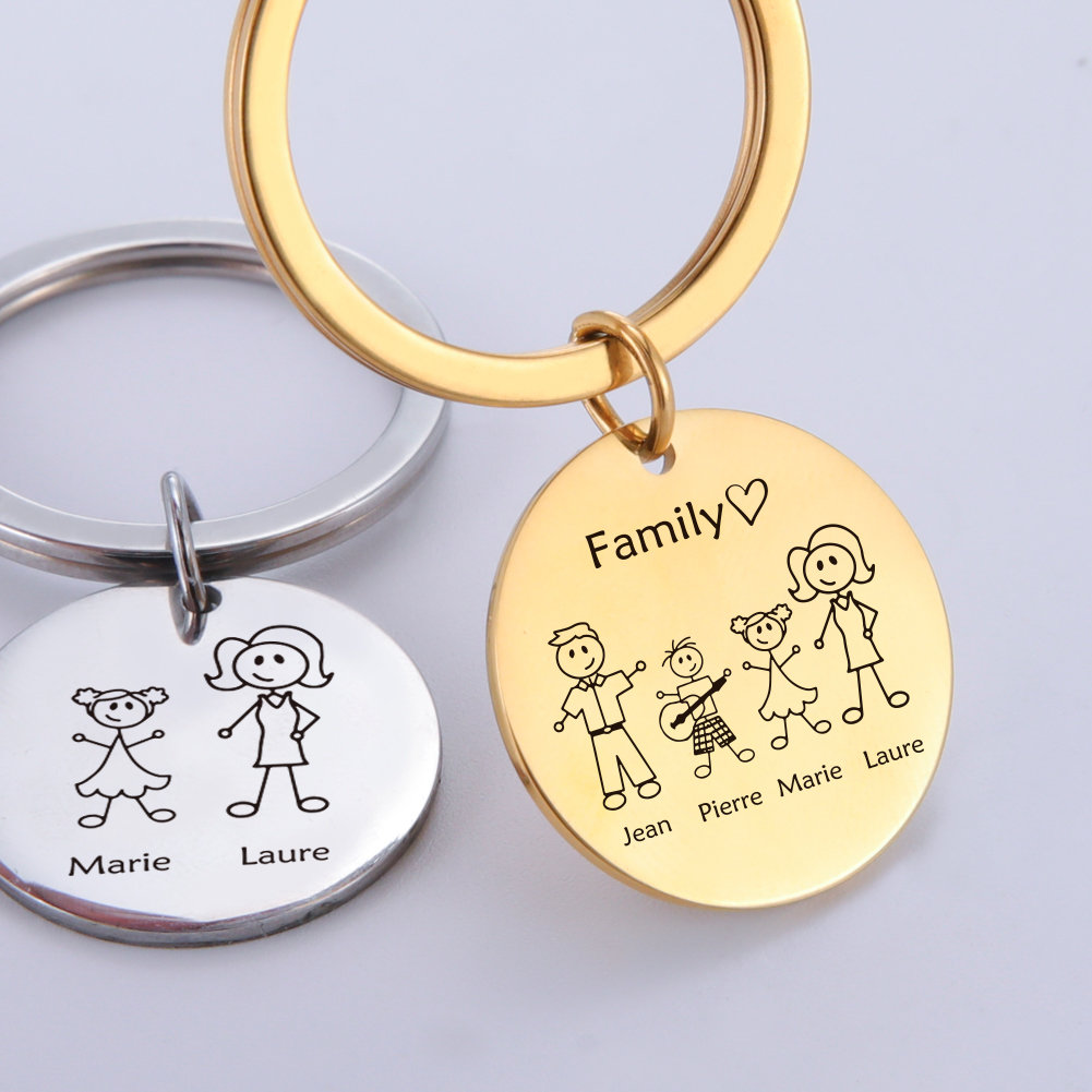 Family Personalized Keychain C - Men'S Fashion Gold Chain recensie en prijs