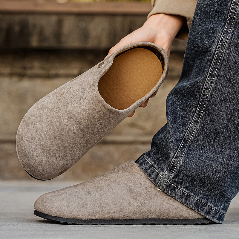 Men Suede Leather Slippers Mul - Mens Fashion Mullet recensie en prijs