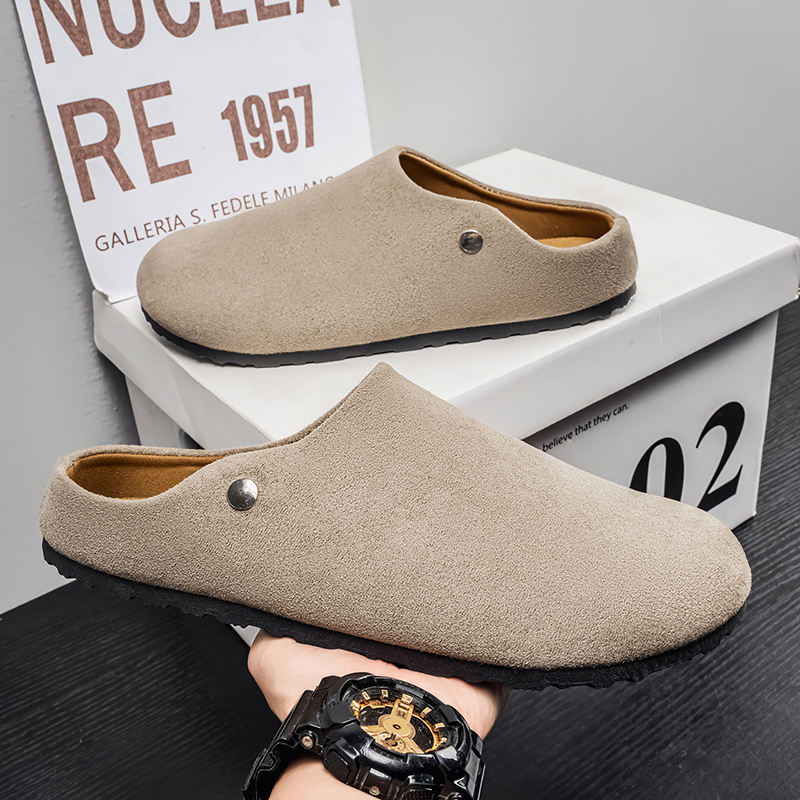 Men Suede Leather Slippers Mul - Mens Fashion Mullet recensie en prijs
