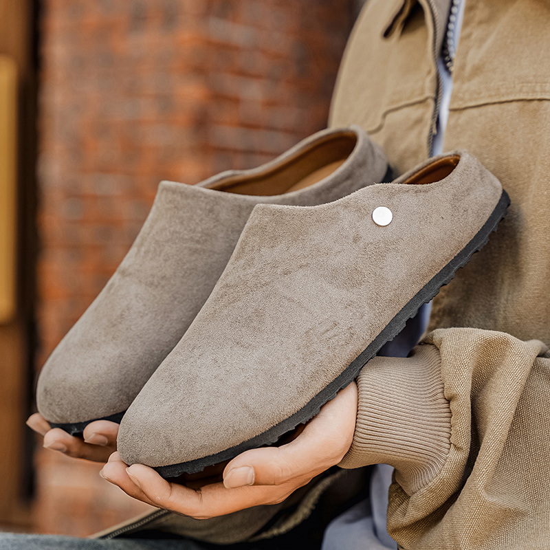Men Suede Leather Slippers Mul - Mens Fashion Mullet recensie en prijs