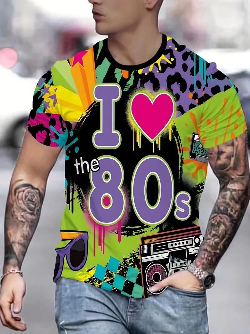 3D Digital Print Retro 80s Gra - Mens Fashion In The 80S recensie en prijs