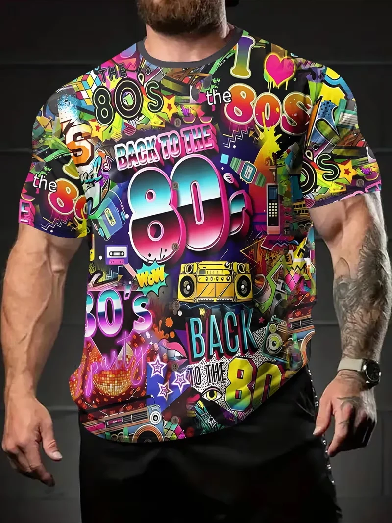3D Digital Print Retro 80s Gra - Mens Fashion In The 80S recensie en prijs
