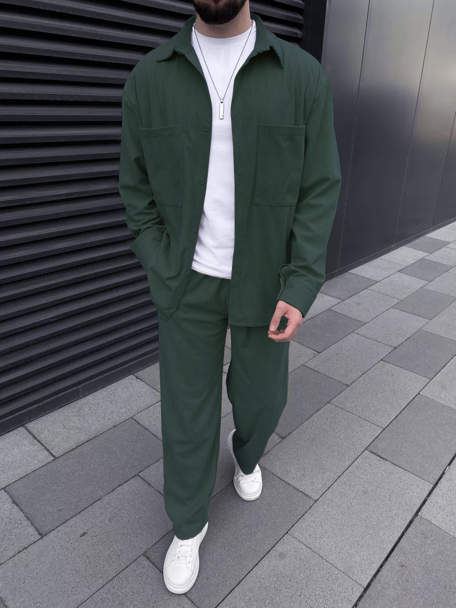 Men's corduroy two-piece outfi - Men'S Fashion Undershirt recensie en prijs