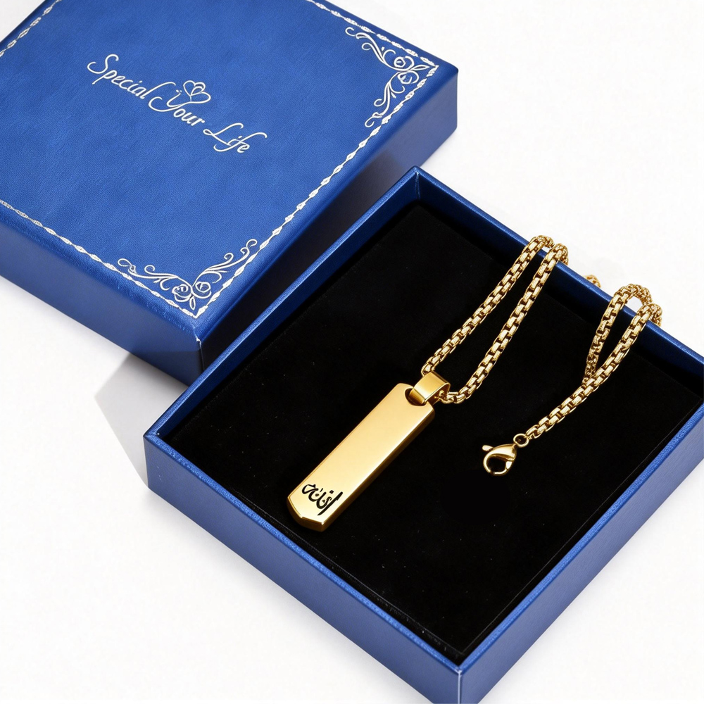 3D Bar Necklace, Cool Simple D - Men'S Fashion All Black Outfit recensie en prijs