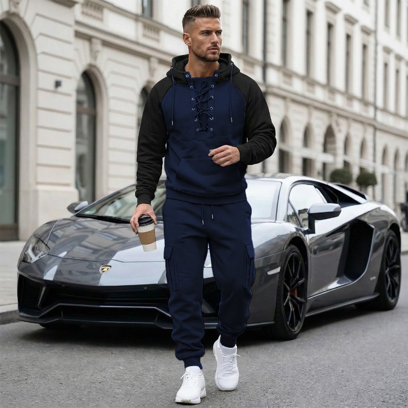 Men's 2 Piece Raglan Sleeve Tr - Streetwear Hoodie recensie en prijs