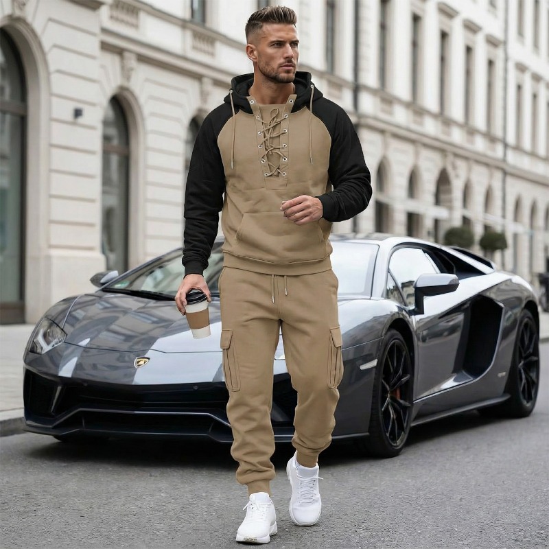 Men's 2 Piece Raglan Sleeve Tr - Streetwear Hoodie recensie en prijs