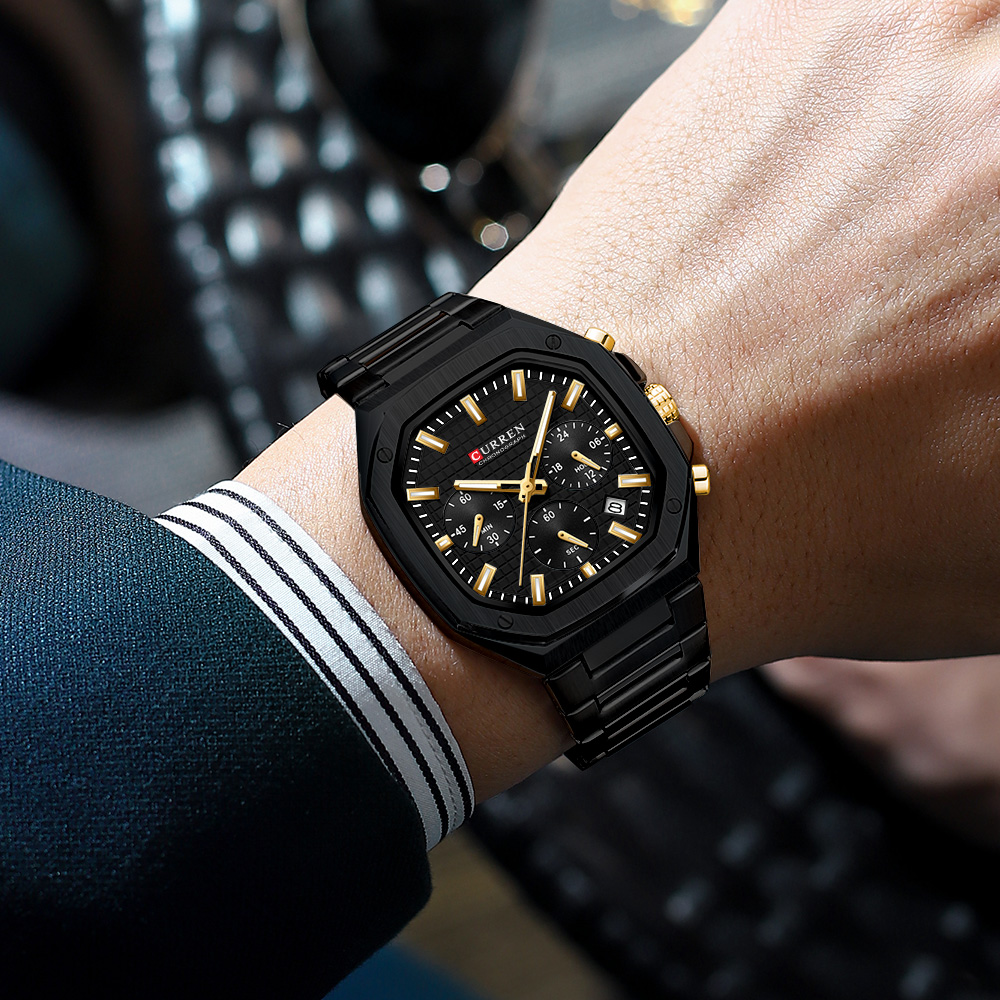 CURREN Luxury Square Chrono Wa - Mens Fashion Bracelet recensie en prijs