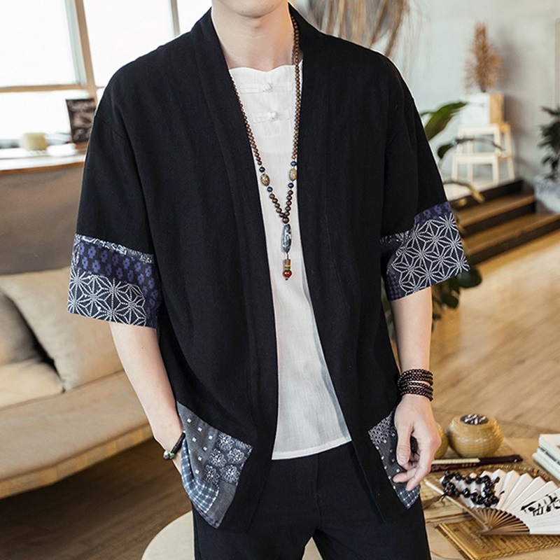 Japanese Kimono Men Cardigan S - Mens Fashion Jumpers recensie en prijs