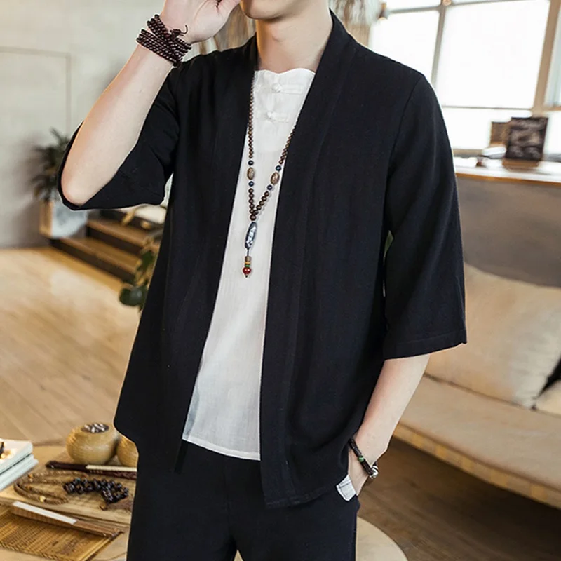Japanese Kimono Men Cardigan S - Mens Fashion Jumpers recensie en prijs