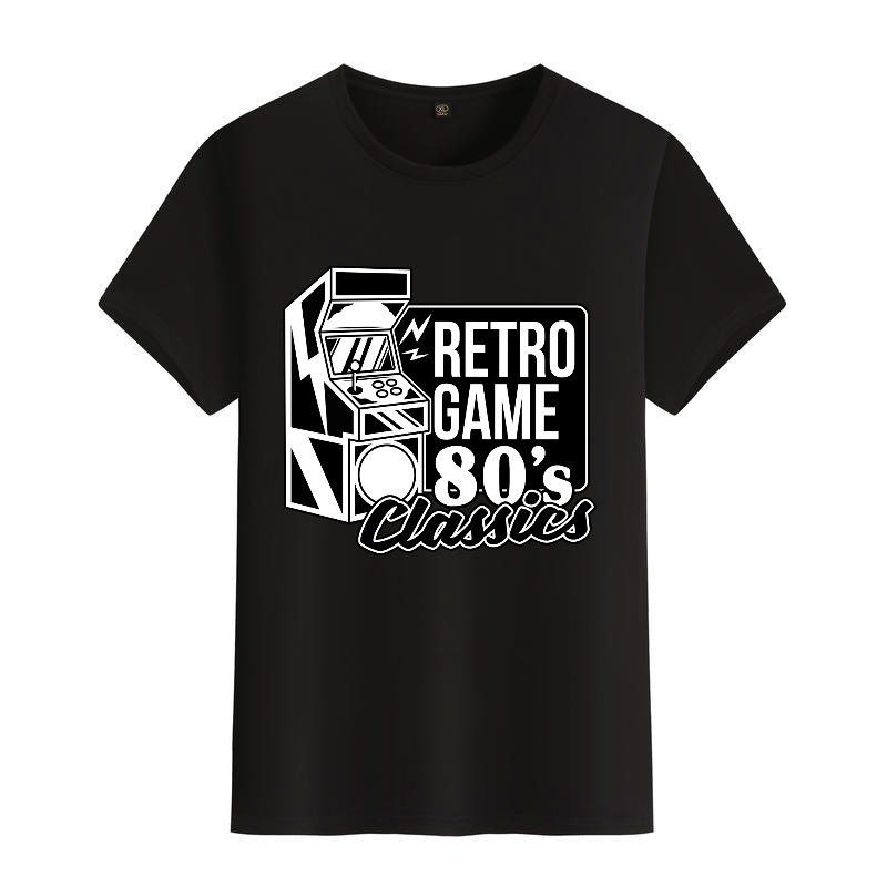 Men's Black Round-Neck Short-S - Mens Fashion In The 80S recensie en prijs
