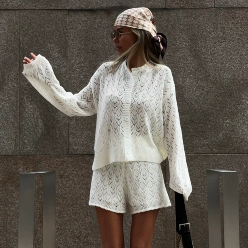 Tuularose White Knit Shorts 2- - Mens Fashion Jumpers recensie en prijs